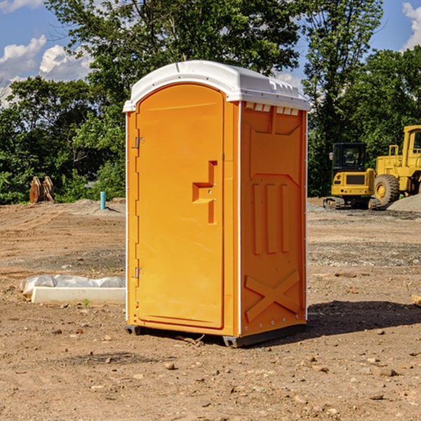 can i customize the exterior of the portable restrooms with my event logo or branding in Farmersville Illinois